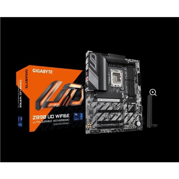 Gigabyte Z890 UD WIFI6E Intel LGA 1851 ATX Motherboard, 4x DDR5 ~256GB, 4x PCI-E x16, 3x M.2, 4x SATA, 5x USB 3.2, 1x USB-C, 4x USB 2.0