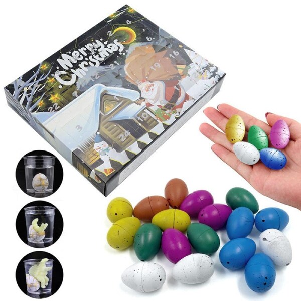 JOYBUY 2024 Christmas Advent Countdown Calendar 26 Days of Toys Blind Box Gifts - Dinosaur Eggs