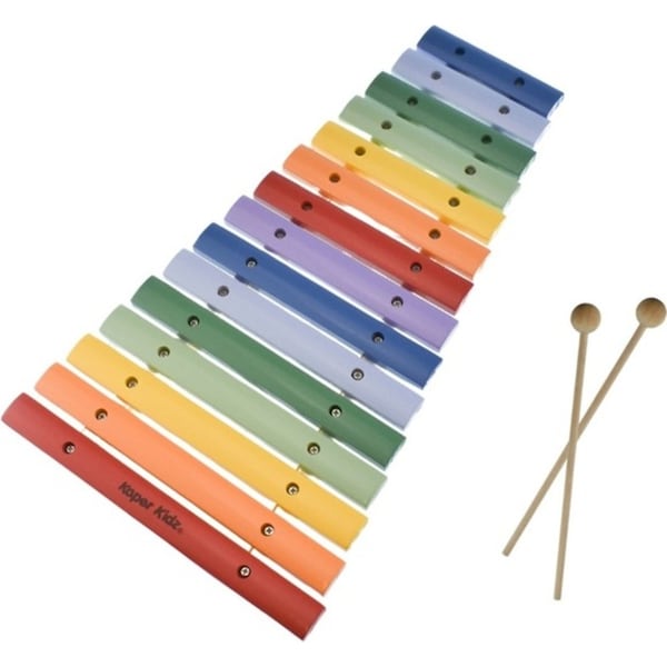 Kaper Kidz Wooden Rainbow Xylophone Large Kids/Toddler Musical Play Toy 18m+