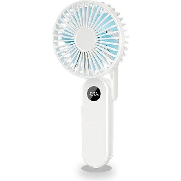 Sansai Portable Digital Display USB Charging Folding 5v Fan 20x9cm White