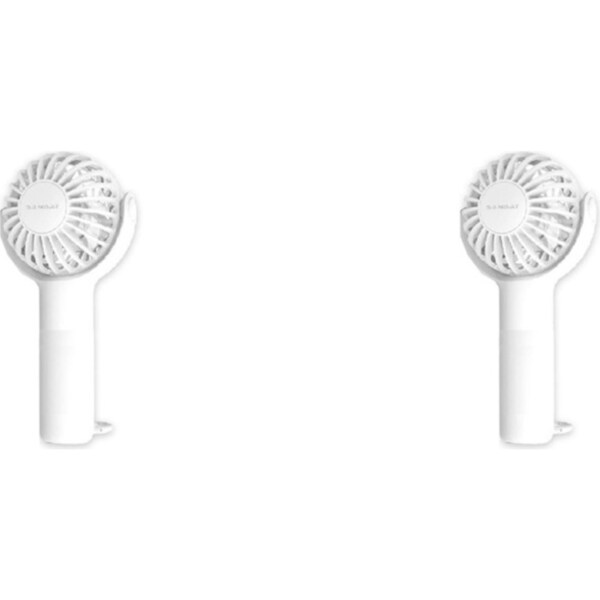 2x Sansai 3W Mini USB Portable Rechargeable Travel Desk/Table Fan 8x15cm White