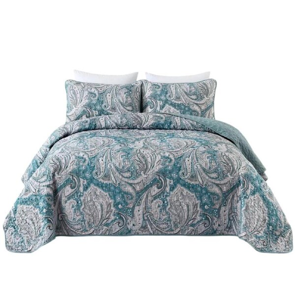 Bohemia Soft Bedspread Set Quilted Coverlet Bedding Comforter