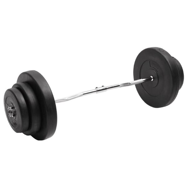 Curl Barbell with Plates 60 kg vidaXL