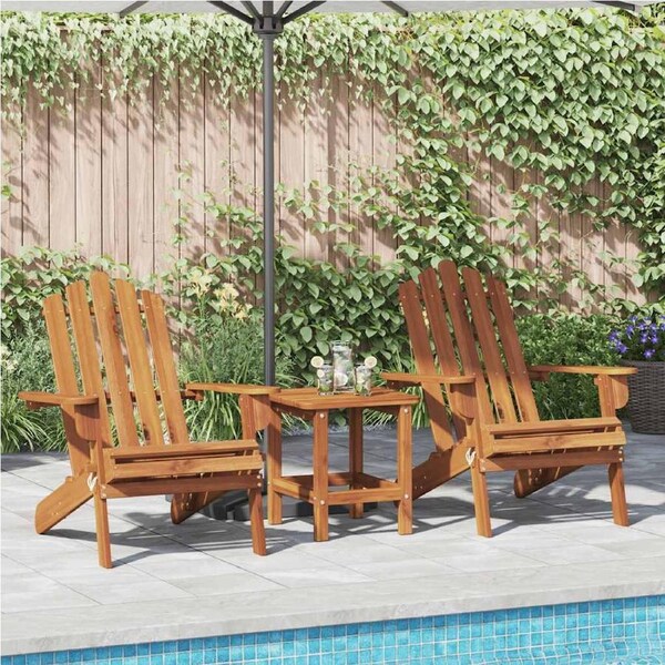 Garden Adirondack Chairs 2 pcs Solid Wood Acacia vidaXL