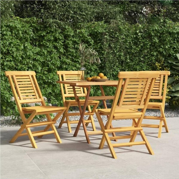 Folding Garden Chairs 4 pcs 47x63x90 cm Solid Wood Teak vidaXL