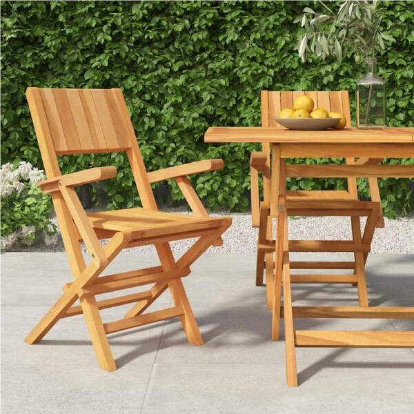 Folding Garden Chairs 2 pcs 55x61x90 cm Solid Wood Teak vidaXL
