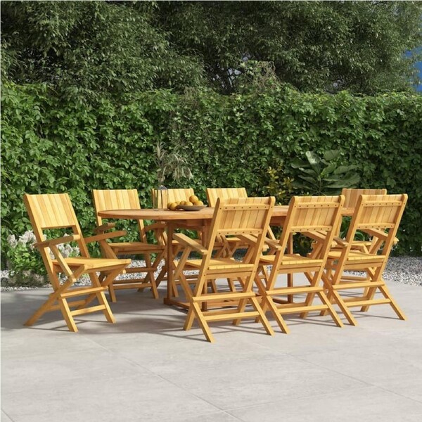 Folding Garden Chairs 8 pcs 55x61x90 cm Solid Wood Teak vidaXL
