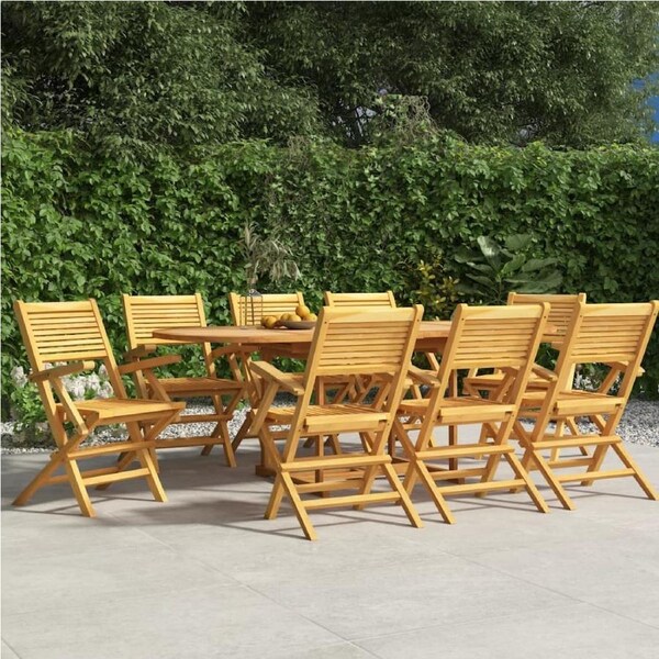 Folding Garden Chairs 8 pcs 55x62x90 cm Solid Wood Teak vidaXL