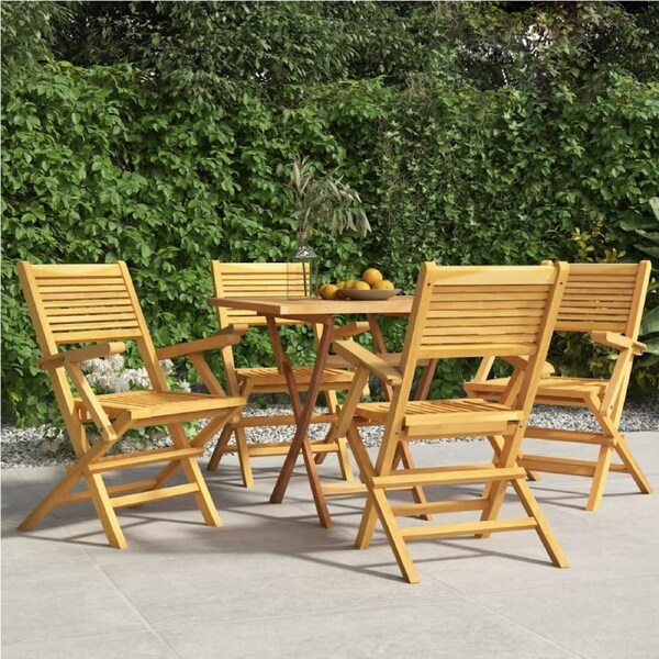 Folding Garden Chairs 4 pcs 55x62x90 cm Solid Wood Teak vidaXL