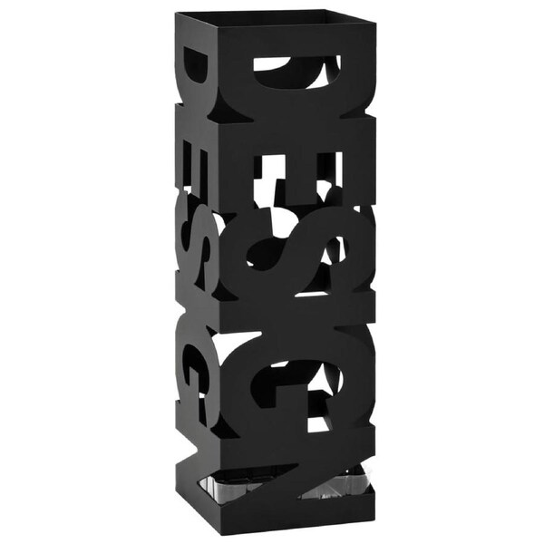 Umbrella Stand Design Steel Black vidaXL