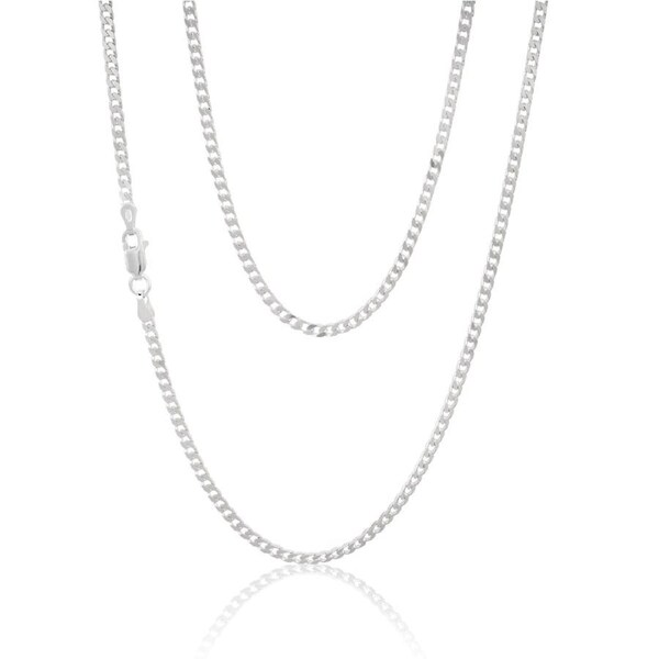 Sterling Silver Curb Chain 80 gauge 55cm