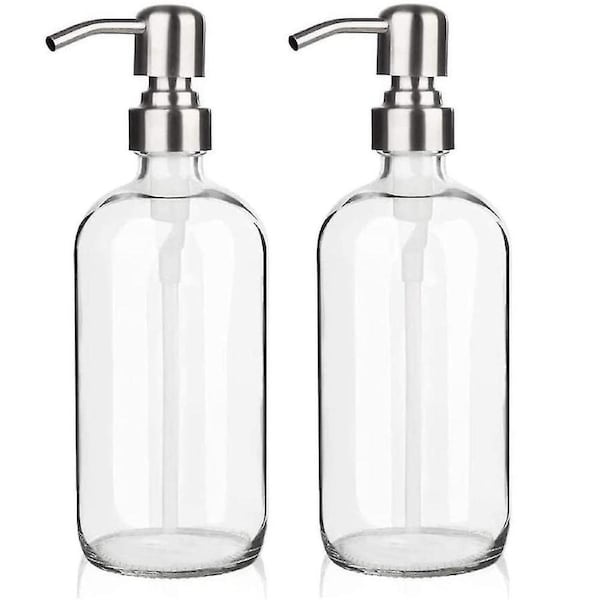 JOYBUY Glass Soap Dispenser With Pump - Dish Soap Dispenser For Kitchen, Bathroom Glass Soap Dispenser
