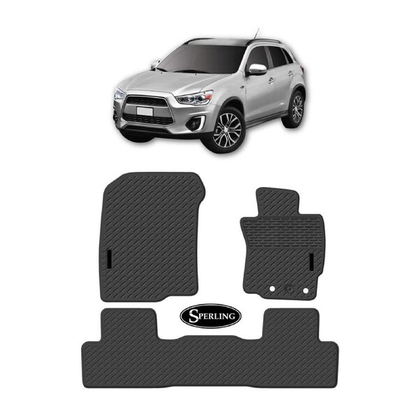 For Mitsubishi ASX XA XB XC SUV 2010-2019 Custom Car Floor Mats Rubber Black