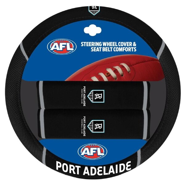 Sperling PORT ADELAIDE POWER Official AFL Steering Wheel Cover and Seat Belt Cover
