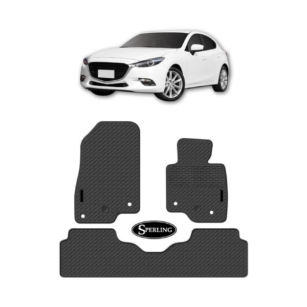 For Mazda3 (BM BN) Hatch Sedan 2014-2019 Custom Car Floor Mats Rubber Black