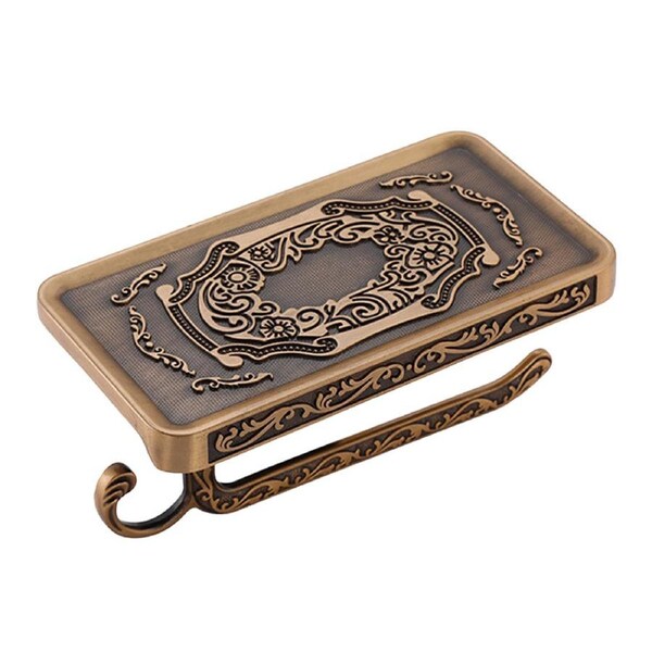 Aluminum Wall Mounted Bathroom Toilet Paper Holder Rack Phone Towel Tissue Roll