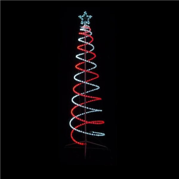 Double Spiral Tree 2.1m Red White
