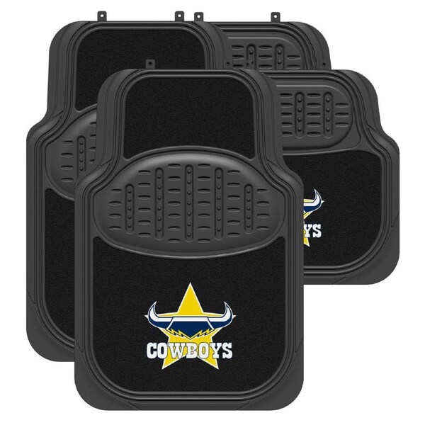 Sperling QUEENSLAND COWBOYS Official NRL Carpet Rubber Car Mats