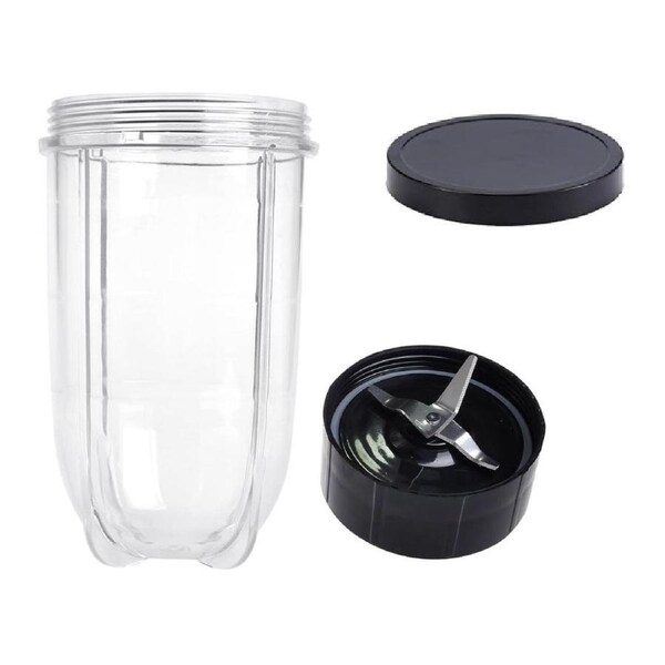 3 PCS Replacement Cup, Lid and extrusion blade For Magic Bullet Replacement Parts 16OZ Blender Cups Jar compatible with 250W Magic Bullet MB1001