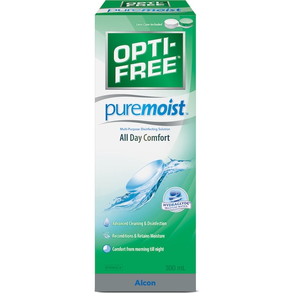 Opti-Free Puremoist Contact Lens Solution With Lens Case 300mL