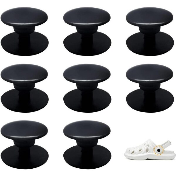 Lorwatin Croc Rivets Replacement, Croc Buttons Strap Repair Rivets for Croc Styled Shoes Accessories, 8 Pack