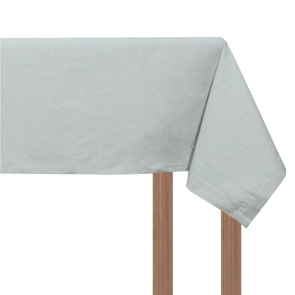 Soft Blue Cotton Tablecloth 150x150