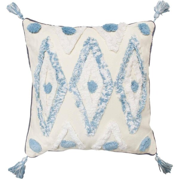 Blue Bohemian Diamond Cushion 45x45cm