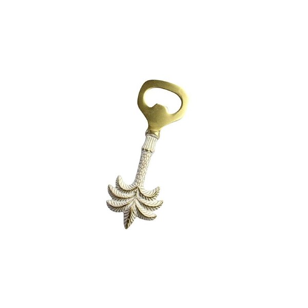 Palm Tree Bottle Opener - Gold and White