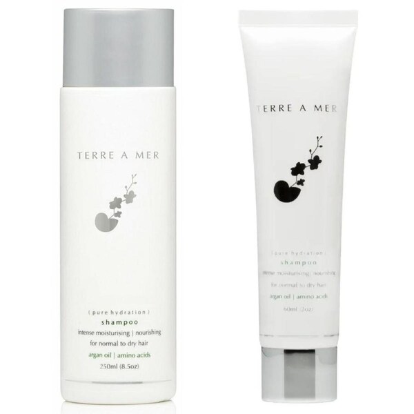2pc Set Terre A Mer Pure Hydration Amino Acid/Argan Oil Shampoo - 60ml & 250ml Size