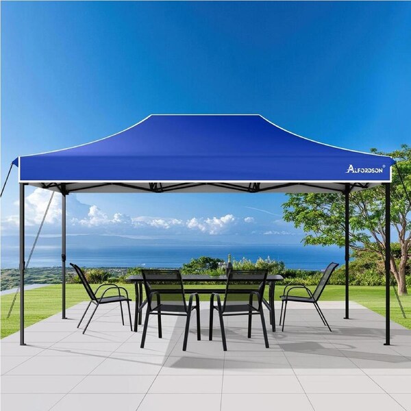 3x4.5m Gazebo ALFORDSON Pop Up Tent Wedding Canopy Blue