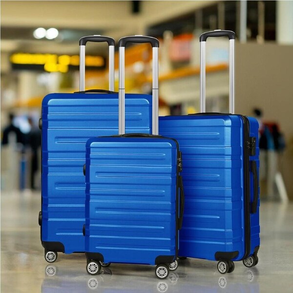 ALFORDSON Luggage Suitcase Sets Trolley Carry on Travel TSA 3PC Set Blue