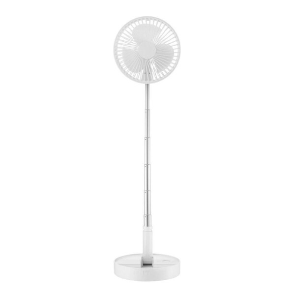 Portable Foldable Desk Fan Pedestal Floor Stand Table Air Cooler USB Power Bank 3600mAh Rechargeable Battery 4 Speeds for Summer Cooling Camping