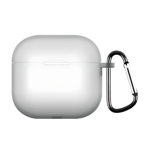 For AirPods 4 Silicone Earphone Protective Case with Hook, Transparent