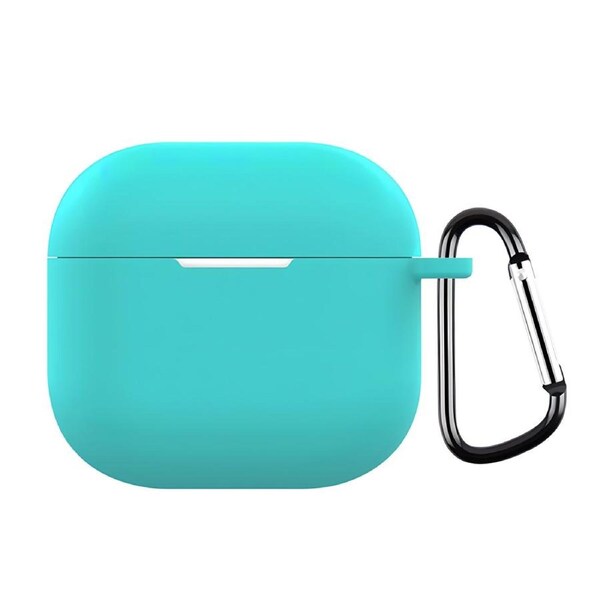 For AirPods 4 Silicone Earphone Protective Case with Hook, Mint Green