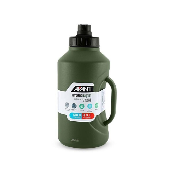 Avanti Insulated 2.2L Stainless Steel Gym Flask - Khaki