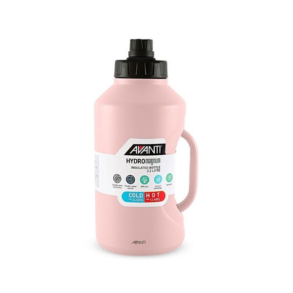 Avanti Insulated 2.2L Stainless Steel Gym Flask - Pink