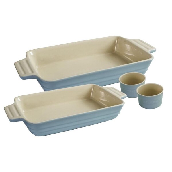 Chasseur 4 Piece Baking Set - Stoneware - Duck Egg Blue