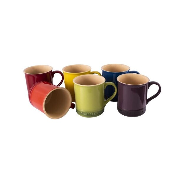 Chasseur Macaron Vivid 6-Piece Mug Set - Stoneware