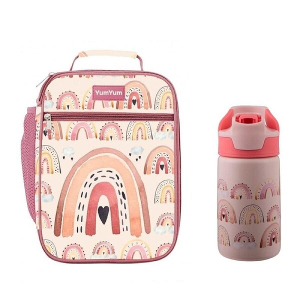 Avanti Yum Yum Kids Insulated Lunch Bag & Autospout Insulated Bottle - Rainbow Magic