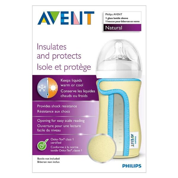 Philips Avent Natural Glass Sleeve/Baby Bottle Insulated Protective Cover 240ml