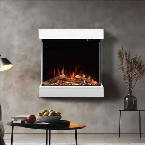 Legato Floating 3 Sided Wall Mounted Electric Fireplace