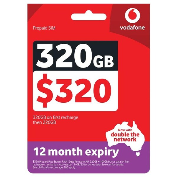Vodafone $320 Prepaid Eco SIM