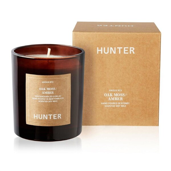 Hunter Candles Scented Candle Angus / Oak Moss + Amber
