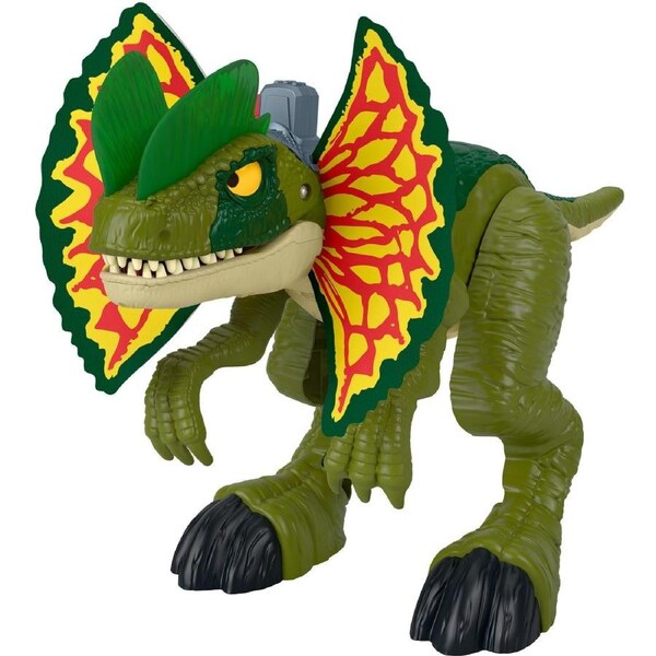 Imaginext Jurassic World Thrash Attack Dilophosaurus Dinosaur Toy