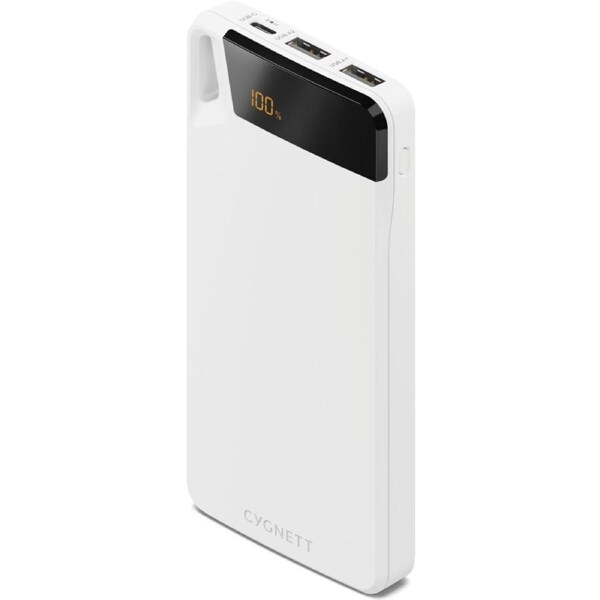 Cygnett 10000 mAh Boost Power Bank - White**