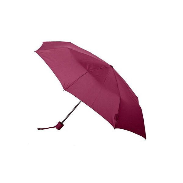 Clifton UPF50+ Mini Maxi Womens Folding Wind Resistant Umbrella Burgundy Red