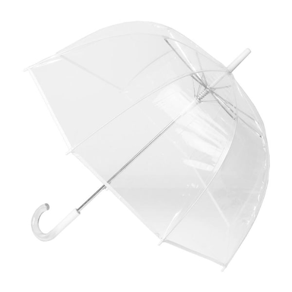 Bobbie J Clear POE Auto Open Dome Shape w/ White Trims Wind Resist Umbrella
