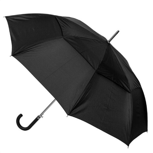 Clifton UPF50+ rPET Vented Cover on Alu-Lite Windproof Frame Umbrella Black