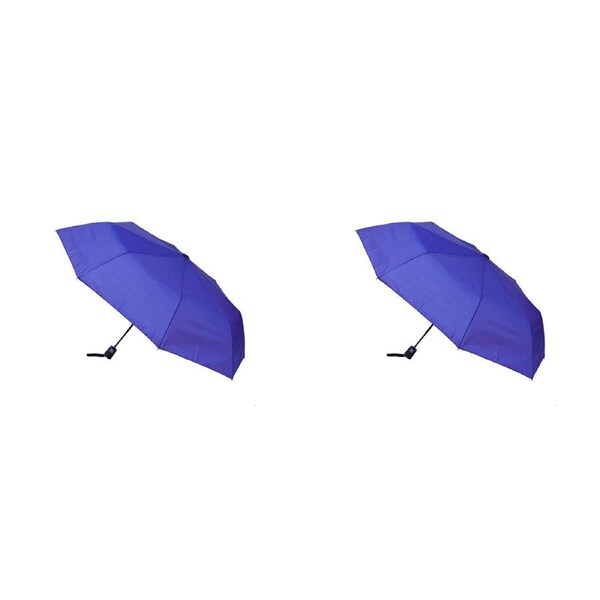 2x Clifton UPF50+ Auto Open Fashion Folding Wind Resistant Umbrella Purple