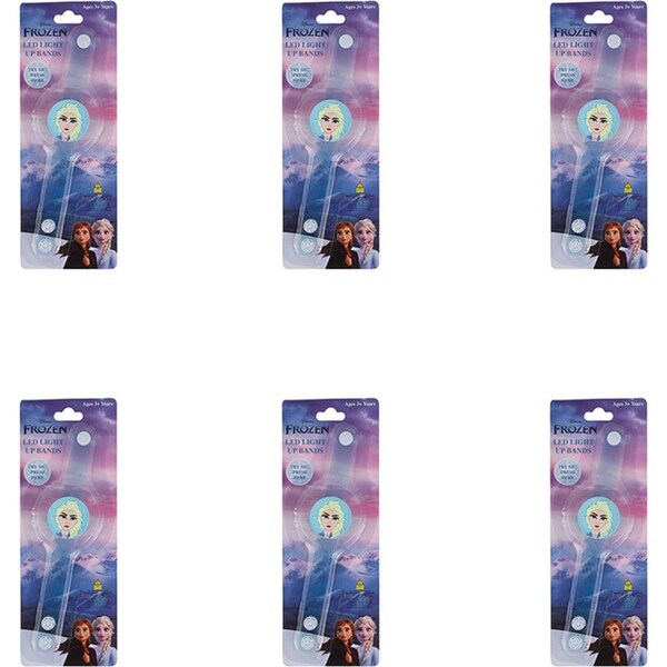 6x Frozen Elsa Kids/Children Light Up Girls LED Band/Wristband Bracelet Toy 3y+